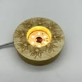thumbnail image 3 of Bola de cristal luminosa LED de madera maciza, redonda, luz blanca cálida, colorida, grabada con láser, luz de noche, adornos artesanales, 3 of 4
