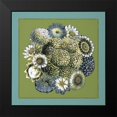 thumbnail image 2 of Zarris, Chariklia 15x15 Black Modern Framed Museum Art Print Titled - Small Celadon Bouquet IV, 2 of 5