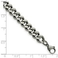 thumbnail image 2 of Chisel Stainless Steel 9.25mm Oxidized Curb Chain Bracelet, 2 of 2