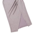 thumbnail image 4 of Women Dress Solid Color Long Sleeve Off Shoulder Slim-Fit Over-Knee High Split Dress, 4 of 7