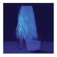 thumbnail image 2 of 7" Heel, 2 3/4" PF Marabou Fur Fringe Ankle Boot, Side Zip - Clr-Wht Marabou/Clr-Gltr, 5, 2 of 2