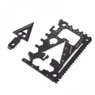 11-in-1 Multi-Function Survival Pocket Card Tool - Stainless Steel, Outdoor Camping Emergency Gear