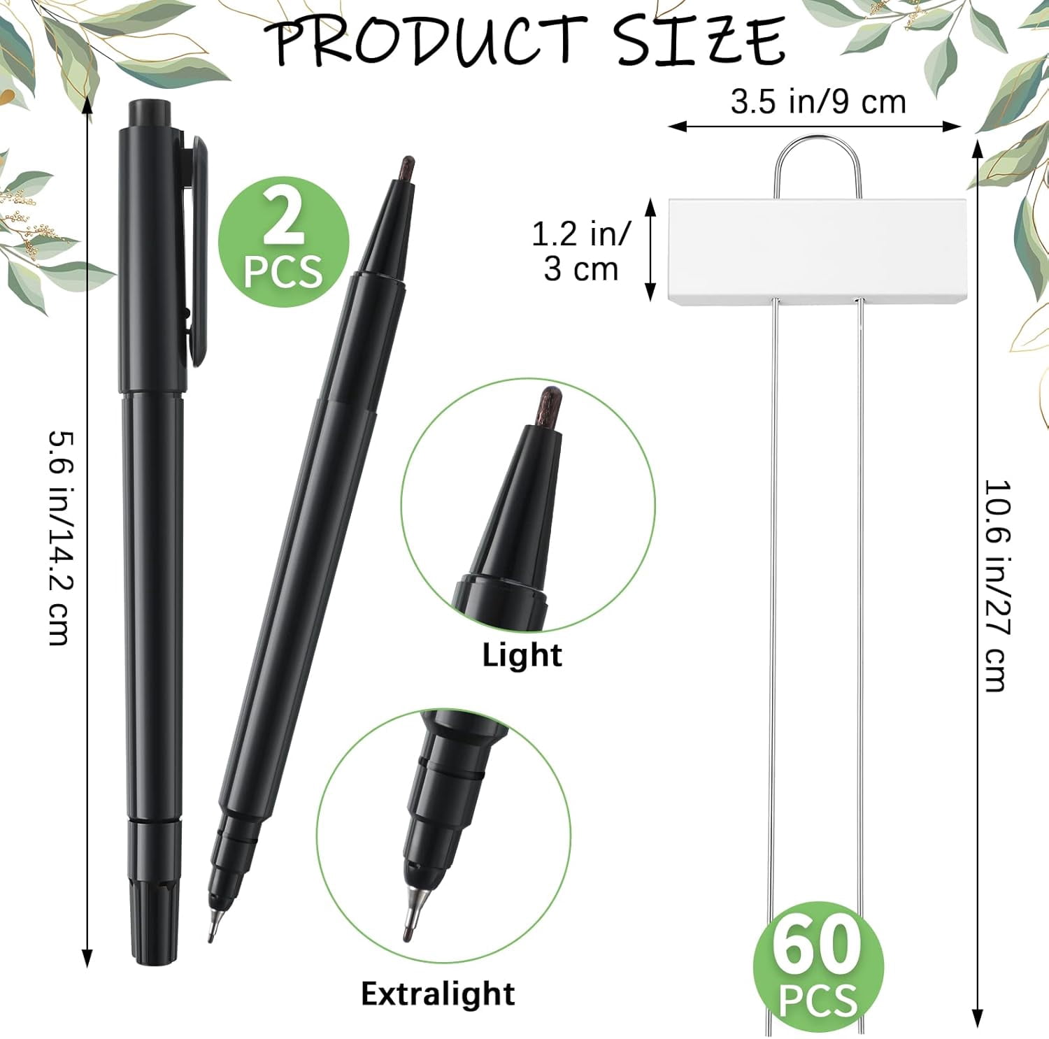 62 Pcs Metal Plant Labels Markers Outdoor Weatherproof 10.6 Inch Stainless Steel Nursery Tags Reusable Bulk with Pens for Flower Fruit Vegetable Seedling (White Label with Black Ink)
