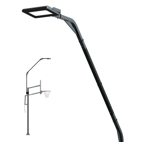 Silverback LED Basketball Hoop Light Illuminates Backboard, Rim, and Court and Fits Most in-Ground Hoops
