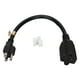 thumbnail image 1 of Cable De Extensión De Alimentación, Servicio Pesado Listado Por UL 0,32 M/1,0 Pies Enchufe De EE. UU. 125 V Nema 5-15P a 5-20R adaptador Para Computadora, 1 of 8
