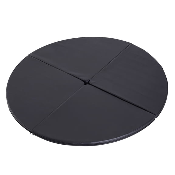 LHYY Pole Dance Mat,2"T x 5'W Folding Pole Dance Mat for Home,Lightweight and Foldable,Black