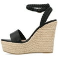thumbnail image 3 of Journee Womens Andiah Buckle Espadrille Wedge Sandals, 3 of 10