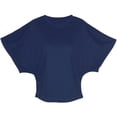 thumbnail image 7 of Tauxra Short Sleeve Shirts for Women, Round Neck Backless Cutout Casual Batwing Sleeve Crop Top, Women's Short Sleeve T-Shirt, 7 of 7