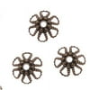Antiqued Brass Cone Flower Bead Caps 6mm x 3.5mm (50)