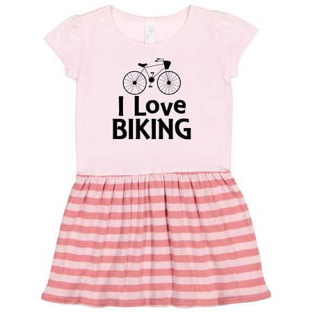 

Inktastic I Love Biking Vintage Bike Fitness Gift Toddler Girl Dress