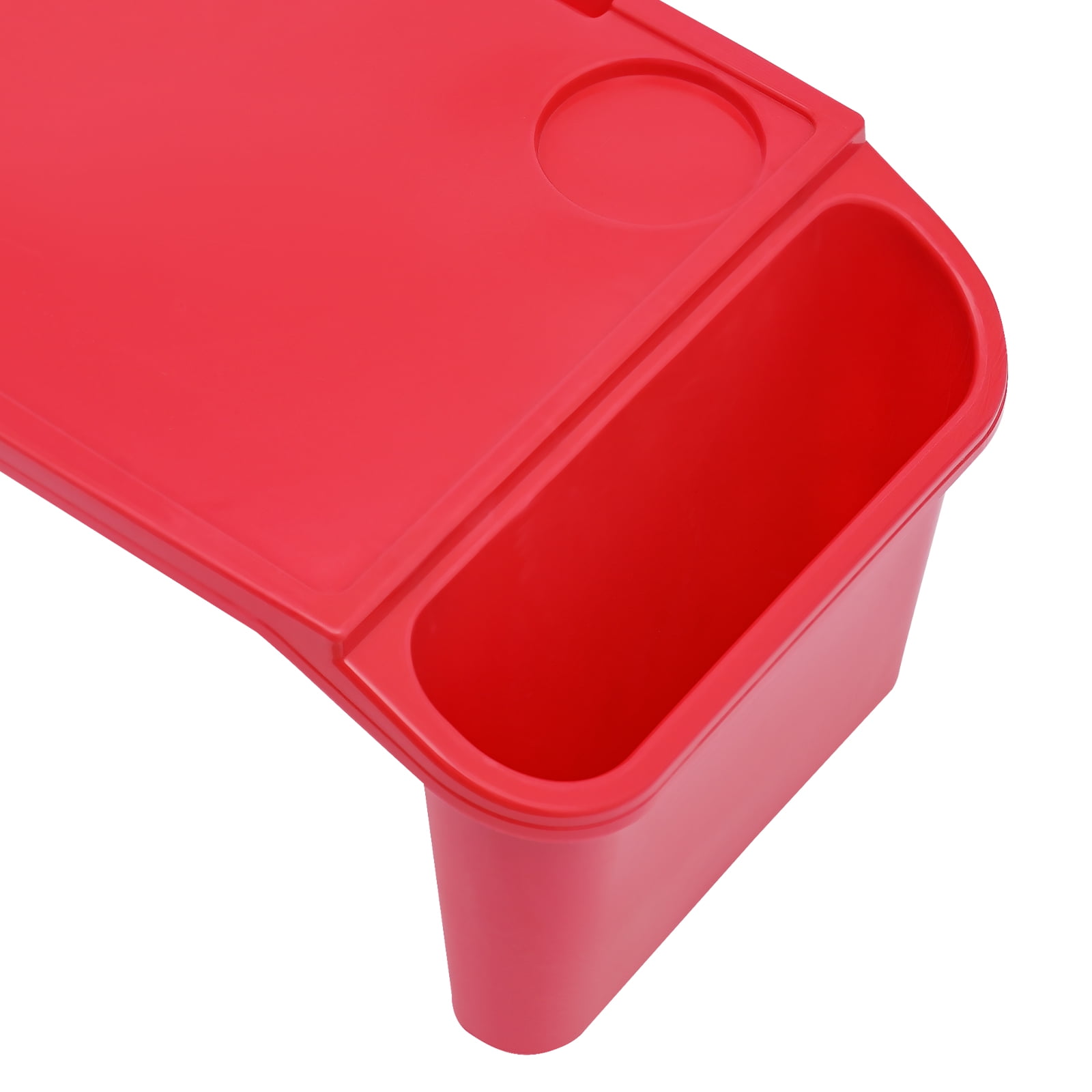 Wildnix Kids Lap Desk Tray for Ages 1-9, Compact, Stackable, Red, with Storage Compartments for Snacks, Drinks, Phones, and More