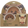 thumbnail image 5 of Ebros Wild Moose 5 Piece Organic Bamboo Dinnerware Set For Kids Children Toddler, 5 of 6