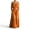 Orange, variant on Women's 2 Piece Set Spaghetti Strap Crop Tank Top and High Waisted Tiered Ruffle Maxi Skirts Casual Summer Outfit for Beach Vacation Orange