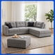 thumbnail image 1 of Sala Esquinera Easy Living Nordam Gris de 5 plazas tapizada en tela para sala, 1 of 6