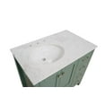 thumbnail image 5 of Horizon 36" Bathroom Vanity with Sage Green Cabinet and Engineered Carrara Top, 5 of 5