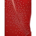 thumbnail image 7 of Alvivi Women's Figure Ice Roller Skating Lyrical Dance Leotard Dress Competition Costume Burgundy XXL, 7 of 7