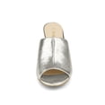 thumbnail image 3 of BLISSFUL STEP Women's Open Toe Slide Block High Heels Sandals Silver 7, 3 of 7