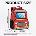 thumbnail image 7 of Jeiento Fire Truck Toddler Backpack for 3-5 Year Old Boys, 13.5 Inch Preschool Bag, Lightweight Kids School Backpack with 2 Side Mesh Pockets, 7 of 7