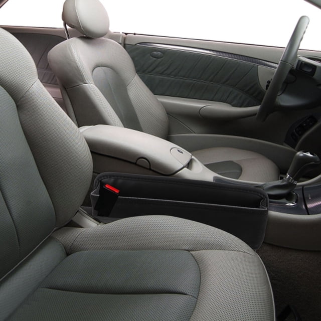 WHAMVOX Caja Organizadora Para Asiento De En Cuero Y Ante Negro Llenador De Huecos Con Almacenamiento Práctico