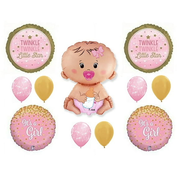 TWINKLE LITTLE STAR BABY GIRL Shower Balloons Decoration Supplies Nursery Rhymes