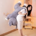 thumbnail image 4 of Perro de peluche marrón esponjoso, juguetes relajantes para niños, almohada para dormir, simulación de mantequilla suave y encantadora, regalo de cumpleaños grande y bonito, 4 of 4