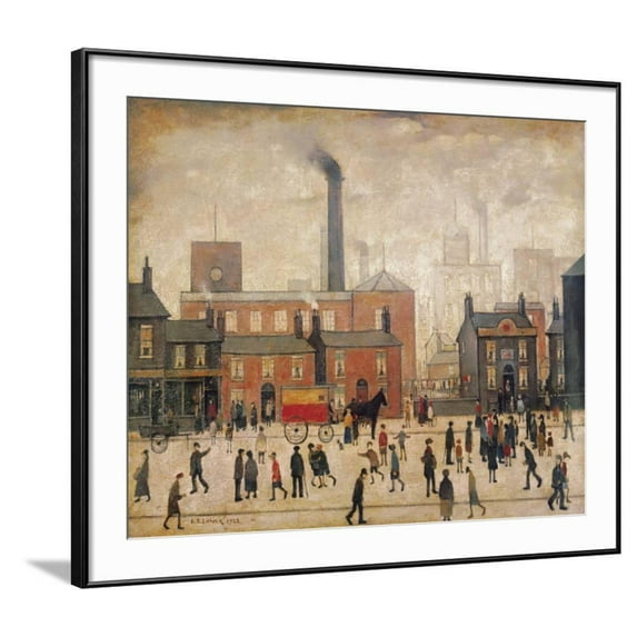 Coming Home from the Mill, Scenic Framed Art Print Wall Art by Laurence Stephen Lowry Sold by Art.Com