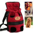 thumbnail image 4 of Triomphe Pet Backpack Outing Bag Carry Bag Dog Backpack Chest Bag, Red L, 4 of 5