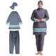 thumbnail image 3 of Traje de baño modesto traje de baño de verano playa musulmana árabe mujeres traje de baño XL-6XL Gris 5XL, 3 of 9