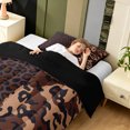 thumbnail image 4 of Manfei Minimalst Leopard Print Camo Twin Comforter Sets, Contemporary Art Animal Print Bedding Set, Chocolate Brown, Black Reversible, 2pcs, 1 Comforter and 1 Pillowcase, 4 of 7