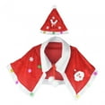 thumbnail image 2 of Cape en Velours Rouge Cape de Costume de Noël pour Performance sur Scène Carnaval, 2 of 10