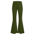 thumbnail image 6 of iHPH7 Flare Yoga Pants with Pockets, Bootcut Athleisure Seamless Tummy Control Leggings for Women Workout, Pilates, Gym Army Green XL, 6 of 6