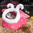 thumbnail image 3 of Christmas-themed Small Animal Hideaway: Reindeer-shaped Guinea Pig Bed Cave for Winter, Warm Hideout House for Rats, Chinchillas, Ferrets, Hedgehogs, Hamsters, and Dwarf Rabbits., 3 of 5
