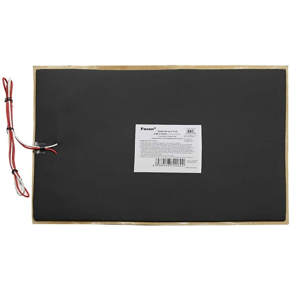 Facon 12" x 18" RV Holding Tank Heater Pad, 12Volts DC, Use with Up to 50 Gallons Fresh Water/Grey Water/Black Water Tank, Holding Tank Heating Pad with Automatic Thermostat Control