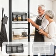thumbnail image 3 of No Drill Wall Mounted Basket, 3 Tier Kitchen Organizer with Spice Shelf, Adhesive Hanging Storage Rack for Pantry Bathroom, Space Saving Metal Shelves for Renters and Apartments, 3 of 7