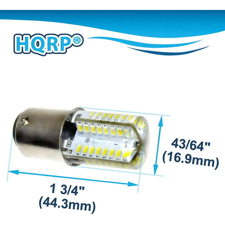 HQRP 110V LED Light Bulb Cool White Compatible with Singer 201/221 /  222/247 / 301/337 / 347/401 / 403/404 Sewing Machine