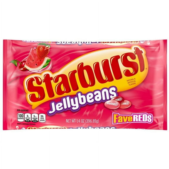 Starburst FaveREDS Jelly Beans Chewy Easter Candy FaveREDS 14.0 oz Pack of 2