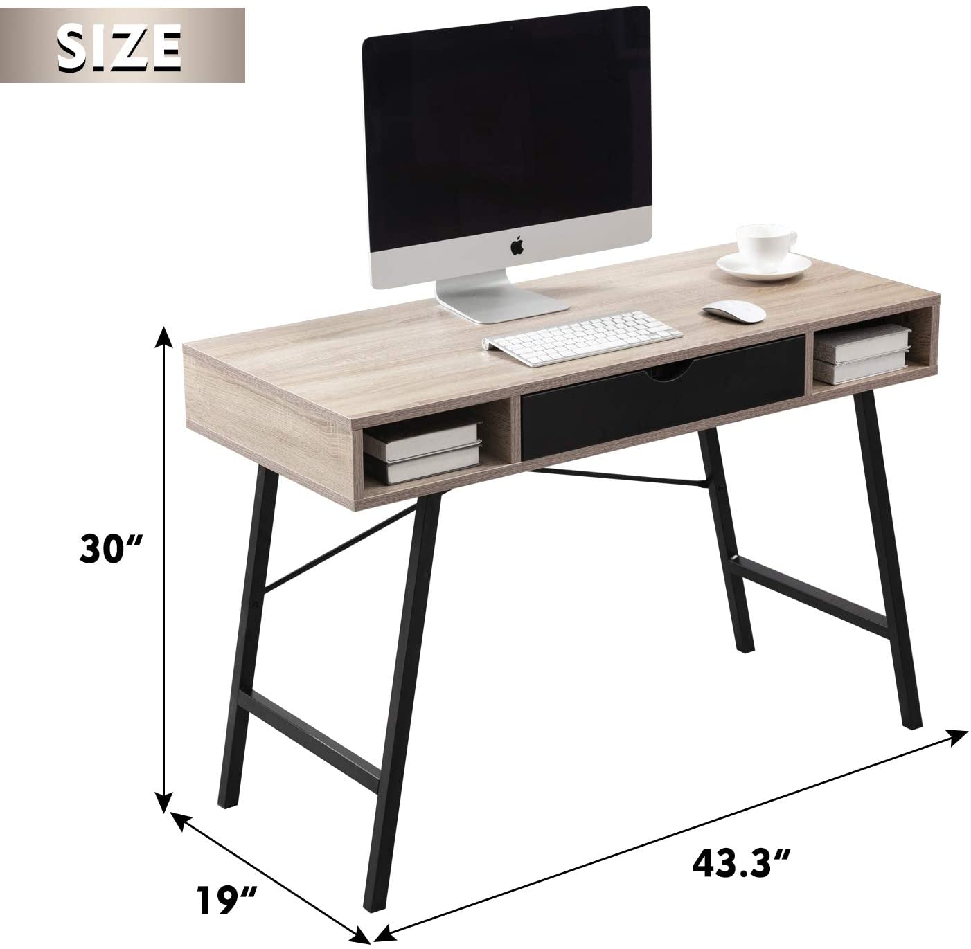 Buy Bonzy Home Computer Desk with Drawer, Home Office Table, Writing