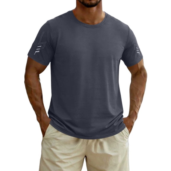Mens Workout T-Shirts Big & Tall M-5X Plus Size Short Sleeve Shirts for Men Casual Pullover Crew Neck Breathable Athletic Tees Tops