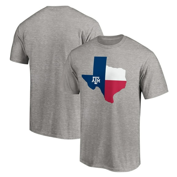 Men's Heather Gray Texas A&M Aggies State Flag T-Shirt