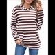 thumbnail image 3 of Camisas de Larga para Mujer, Sudaderas con Capucha y Bolsillo Tipo Canguro, Sudaderas de Otoño. Rojo Ladrillo L, 3 of 10