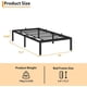 thumbnail image 3 of Tamaño individual - size 14in negra metal marco de cama con almacenamiento space - strong bearing, heavy - duty, sturdy mattress foundation, fácil montaje, no box spring required, 3 of 8