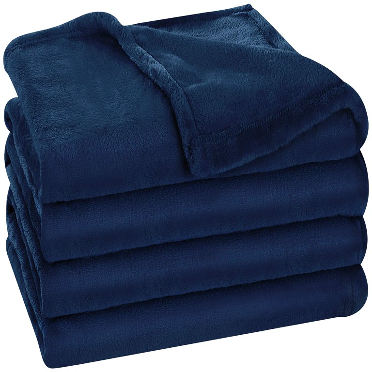 Utopia Bedding Fleece Blanket Twin Size Navy 300GSM Luxury Bed