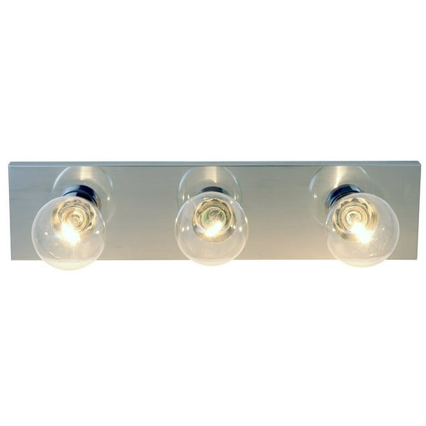 ROYAL COVE VANITY STRIP LIGHT FIXTURE, 18", BRUSHED NICKEL, USES 3 60