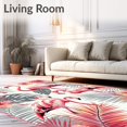 thumbnail image 2 of Flatwoven High Traffic Area Rug, Tropical Flamingo Grey and Pink Design, Non Slip, Stain Resistant, Washable Area Rugs for Living Room, Bedroom(Pink, 4X6), 2 of 8