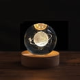 thumbnail image 4 of Calming Stellar Spheres The Saturn And The Solar System Crystal Night Light 2.35 Inch Happy Lamps Changing For Bedroom Living Room Decor, 4 of 5