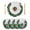 White, variant on Monstera Leaves Round 15 Inch Placemats Set of 4, Summer Green Tropical Plants Leaf Beige HeatResistant Non Slip Place Mats for Dining Table, Wipeable Braided Kitchen Table Mats for Housewarming