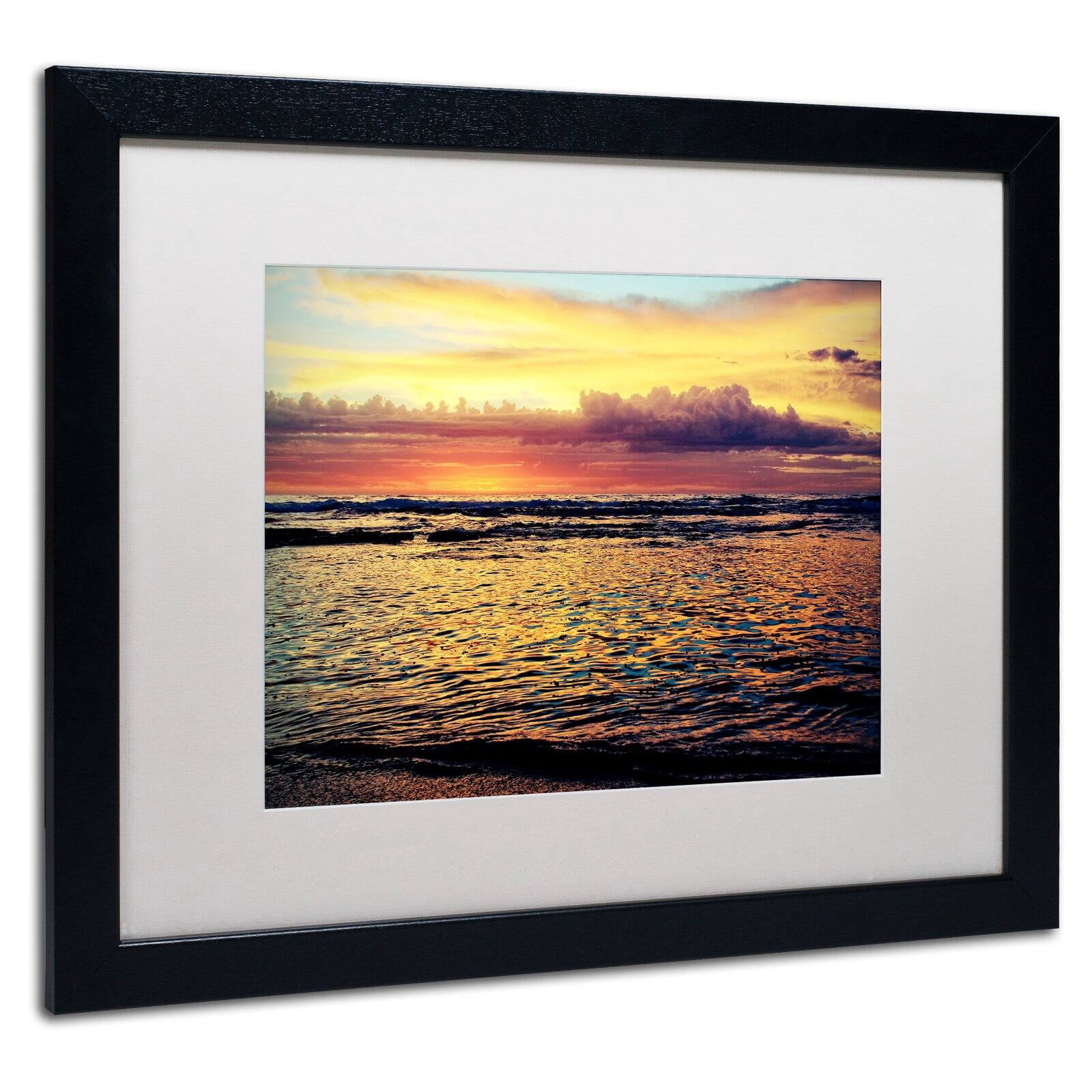 Trademark Fine Art "Morning Glory" Canvas Art by Beata Czyzowska Young, White Matte, Black Frame
