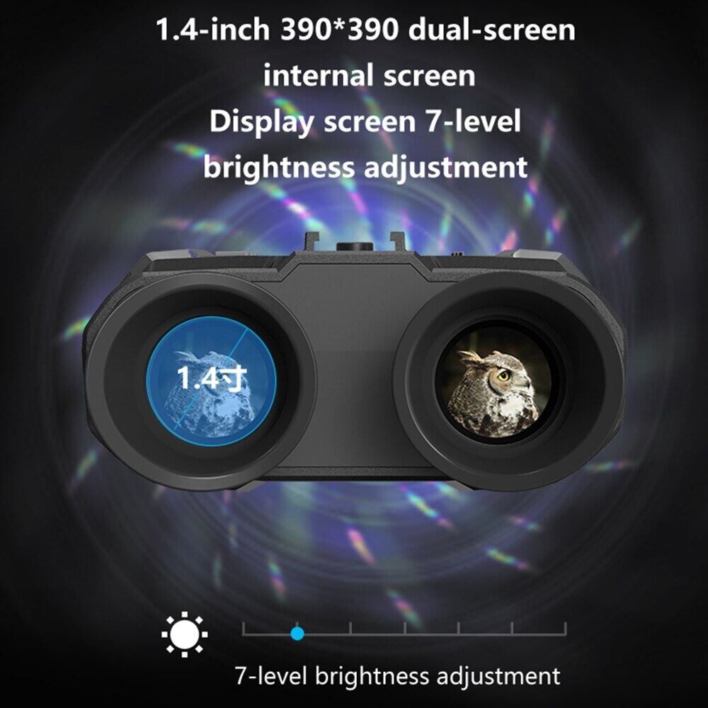 BekinTek 4K 3D Helmet Mounted Night Vision Binoculars Head Mountable Telescope Rechargeable NVG Goggles Full Dark Observe 8x Digital Zoom 4K Video 36M Photo Vision Compensation
