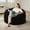 Black, variant on Adult Bean Bag Chair Giant Beanbag with Filling Living Room 3FT | Grey Large Big Oversized Bean Bag Chair Memory Foam Filling Machine Washable Fluffy Cover Bedroom Dorm Reading Gaming Kids