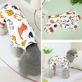 thumbnail image 3 of Cartoon Animal Dog Romper - Short Sleeve Spring/Summer Pet Jumpsuit with Playful Pattern, 3 of 8
